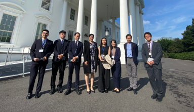 group in front of white house